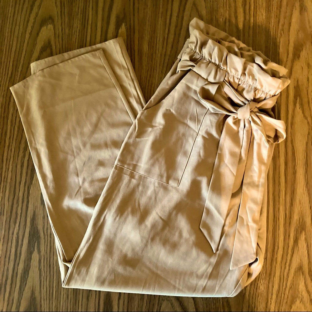 High Waisted Paperbag Pants with belt